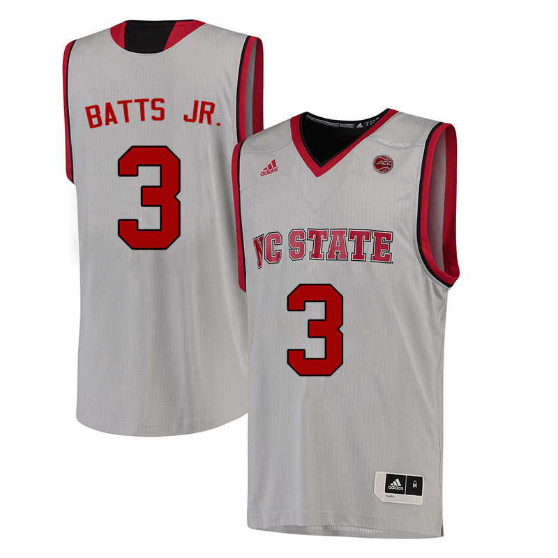 Men NC State Wolfpack #3 Lavar Batts Jr. College Basketball Jerseys-White